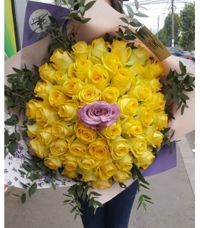 Buchet  trandafiri " sweet yellow"