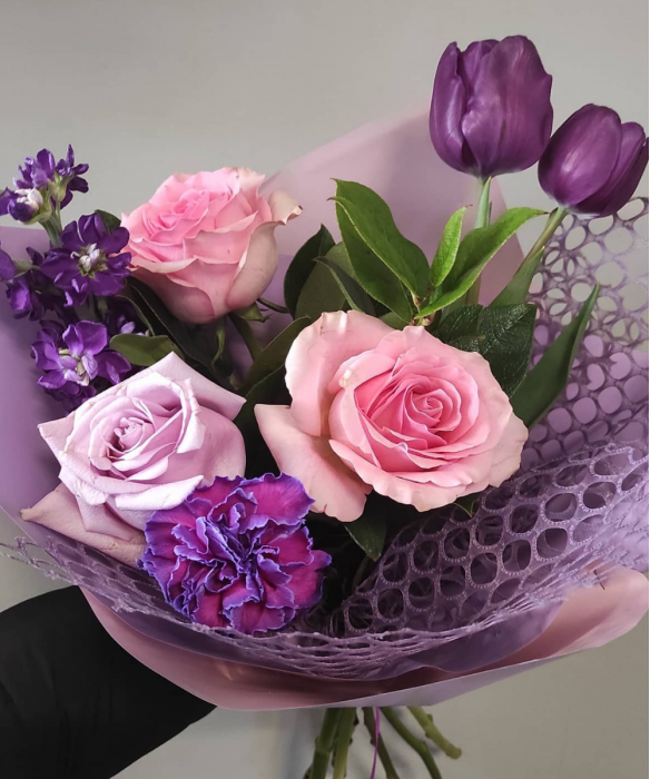 Buchet mix purple and pink