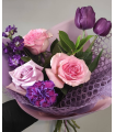 Buchet mix purple and pink